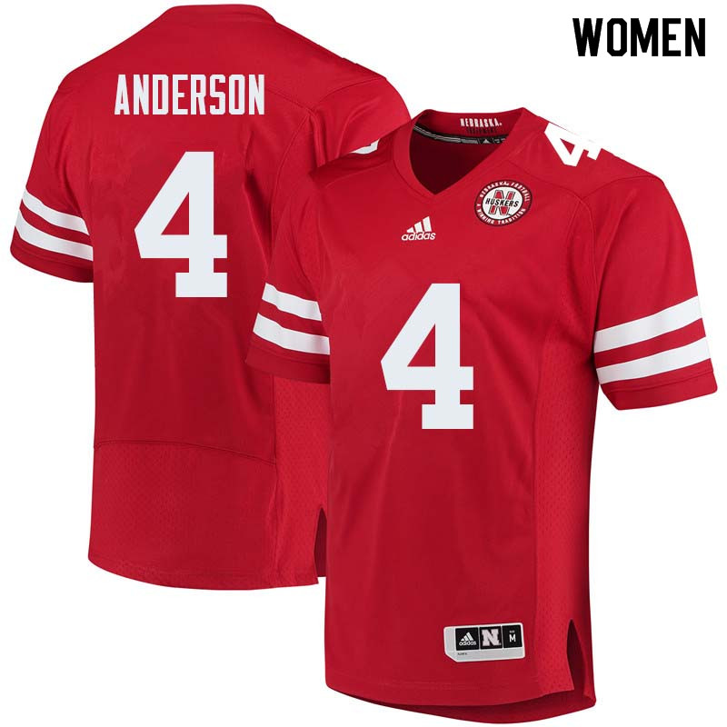 Women #4 Avery Anderson Nebraska Cornhuskers College Football Jerseys Sale-Red